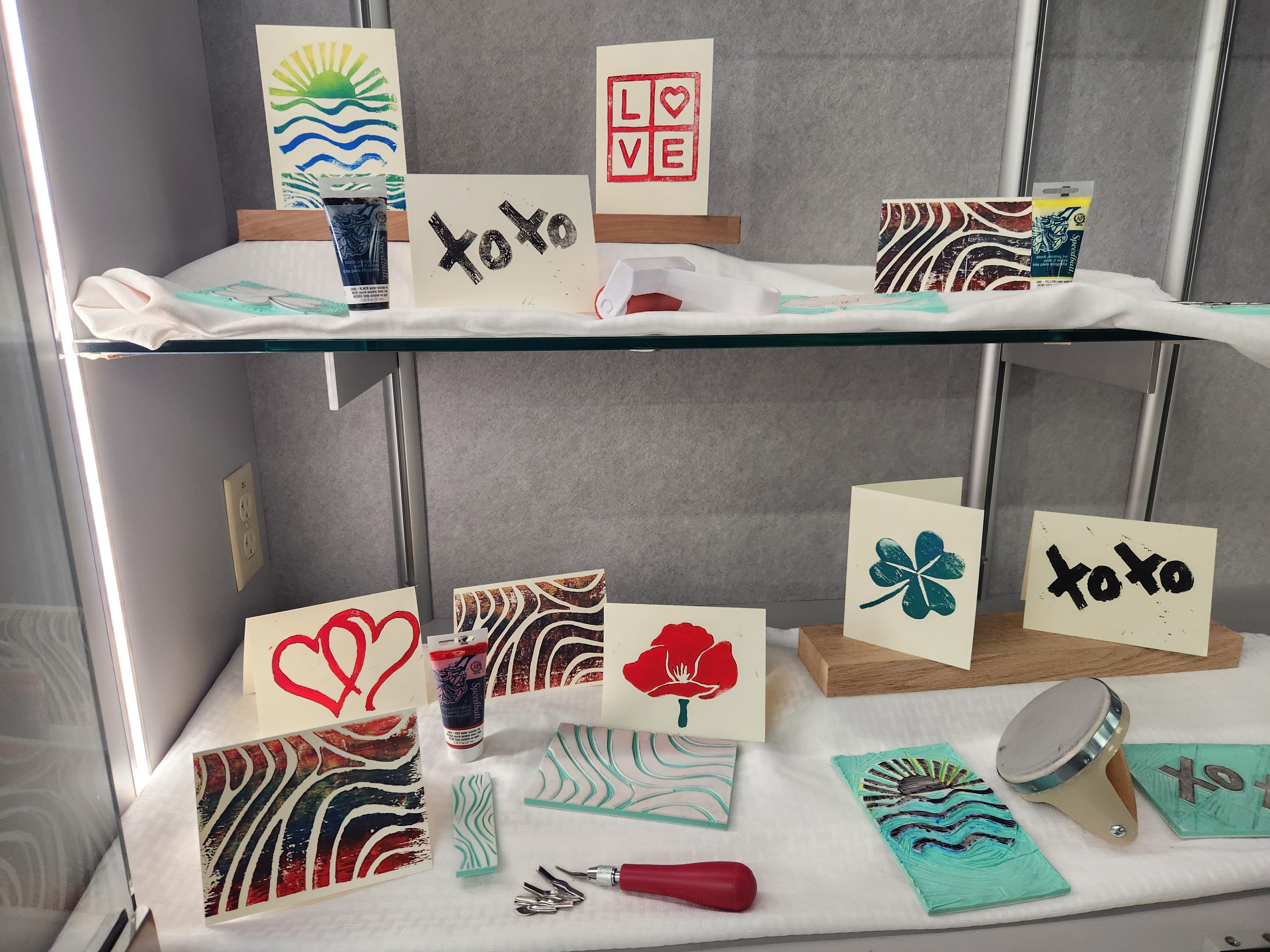 Lino Cut Card Making Examples