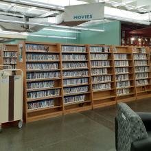 Movies, television shows, and documentaries are available on our lower level as well as cd and digital audiobooks.